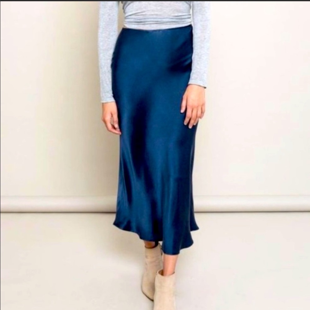 Club Monaco Blue Midi Skirt